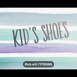 Kid’s shoes sign